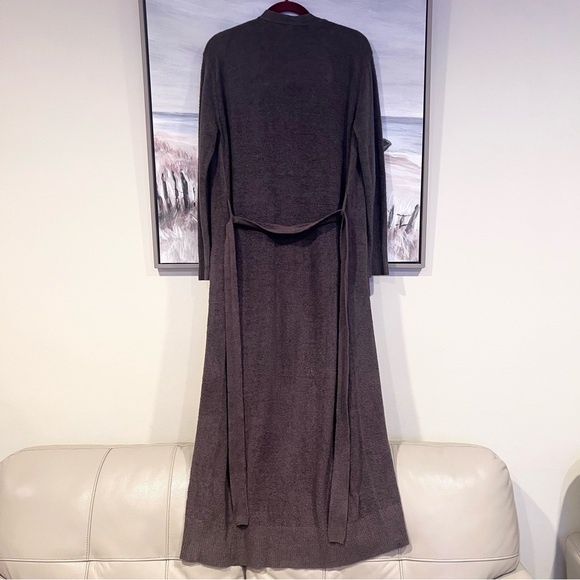 Barefoot Dreams CozyChic Lite Long Robe S / M Medium Women's Carbon Gray Soft - Picture 8 of 11